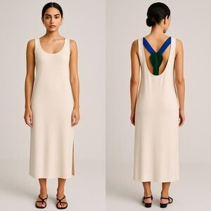 Kith Kin Cream Sleeveless Maxi Dress Sz. M‎